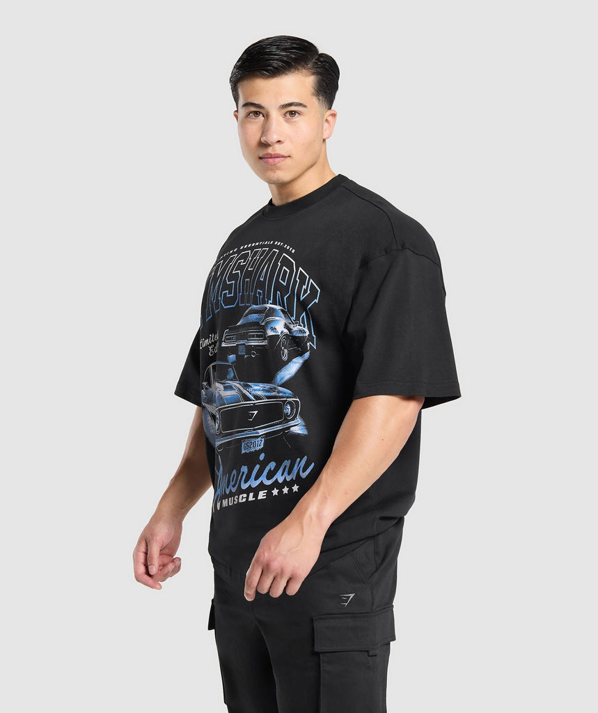 gymshark american muscle extreme oversized t shirt