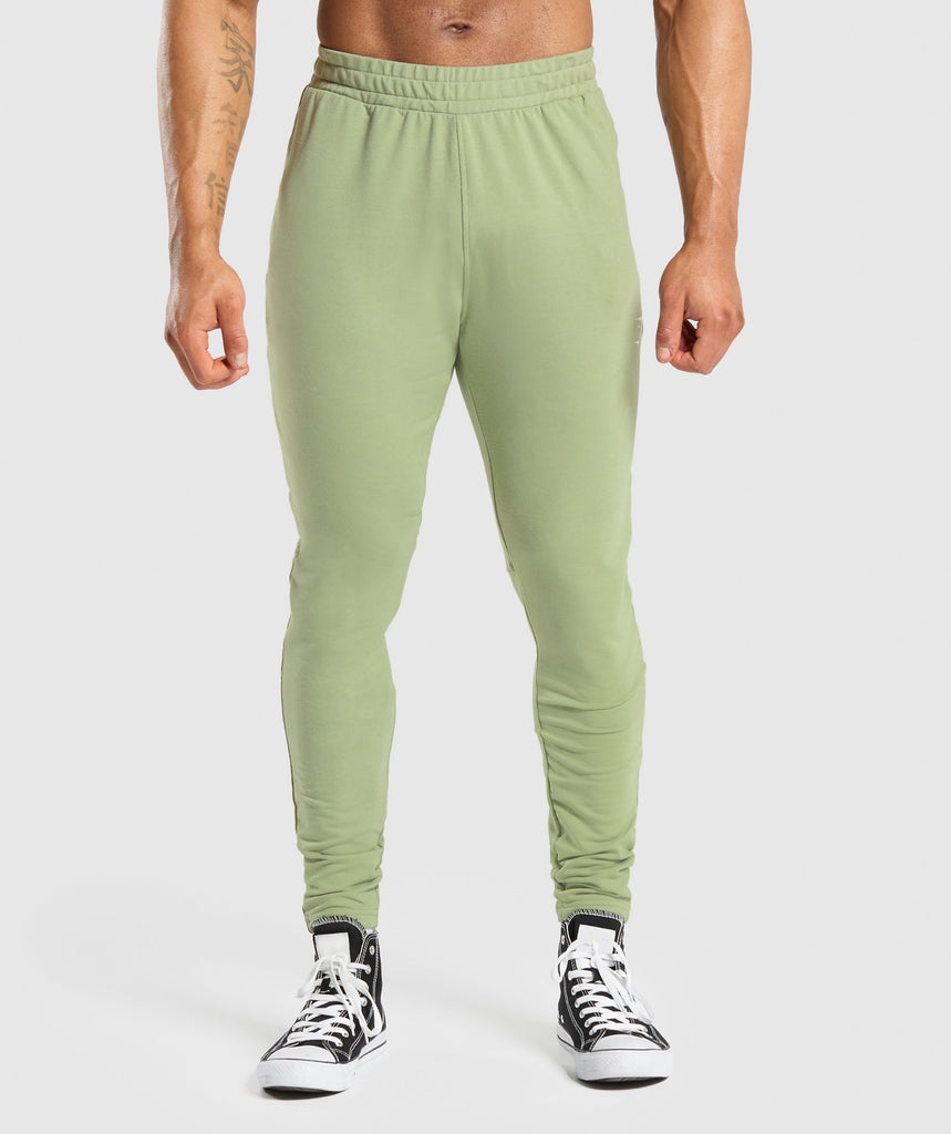 Gymshark Essential Muscle Joggers - Natural Sage Green | Gymshark