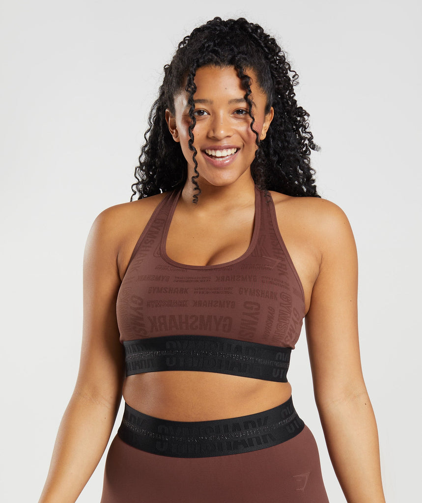Gymshark Vision Sports Bra - Cherry Brown | Gymshark